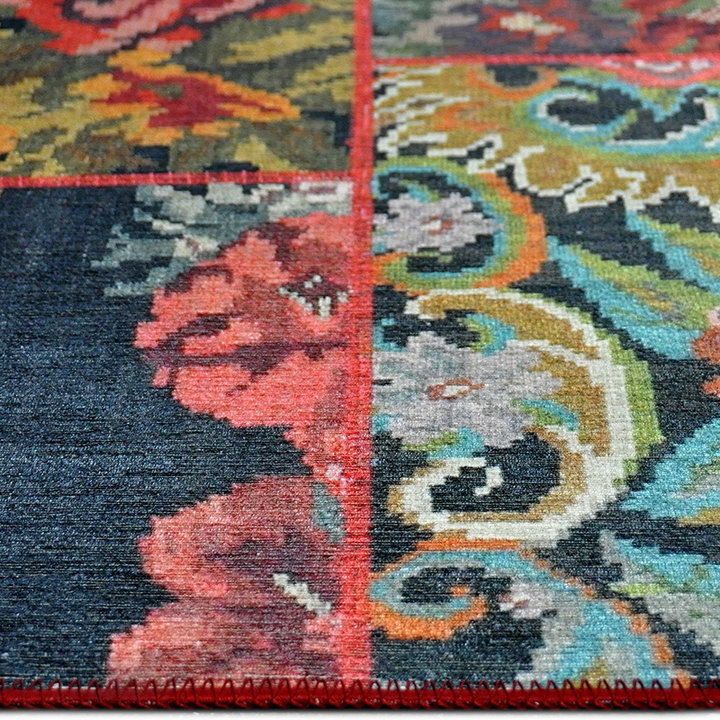 Patchwork vloerkleed - Nadine Rozenkelim Multicolor | Rozen