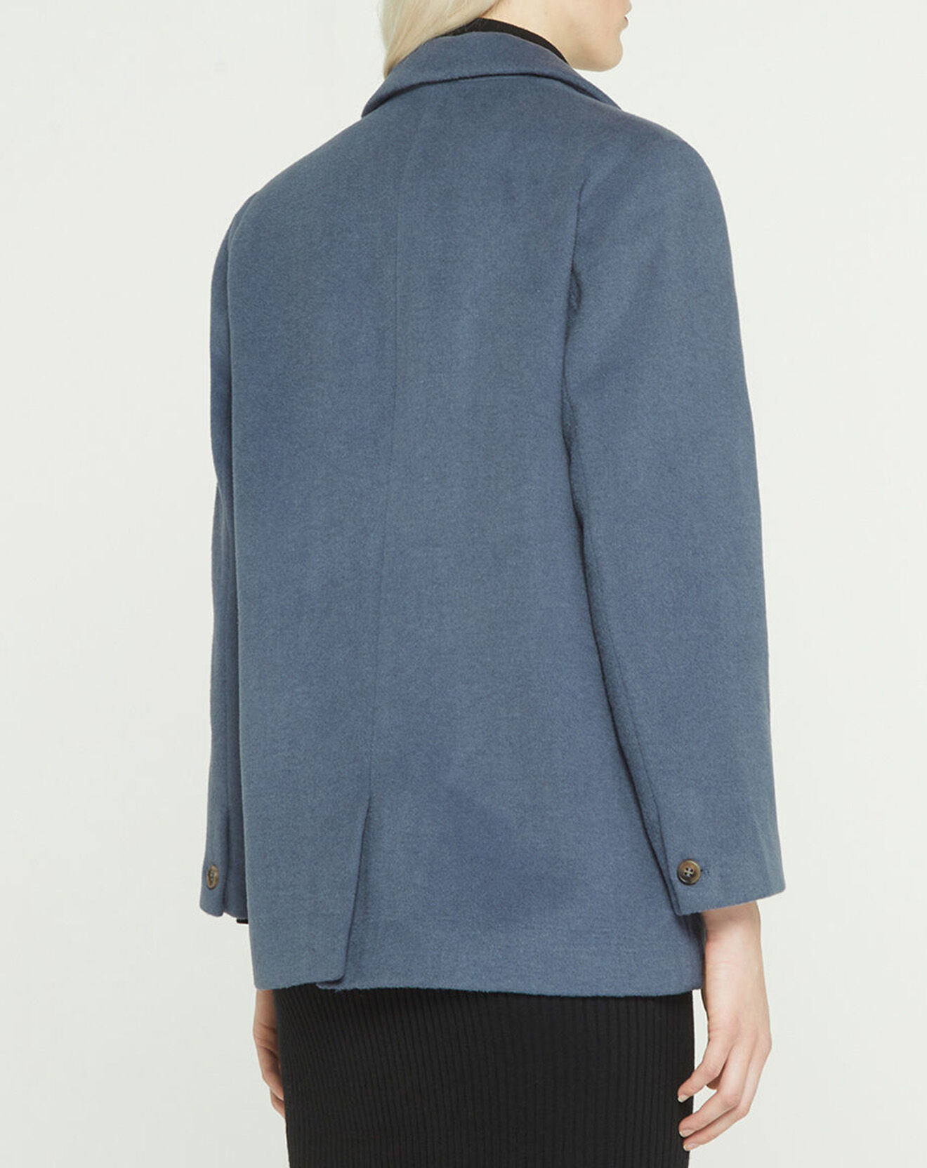Galeries Lafayette Veste blazer oversize en Laine mélangée Clitch bleu grisé
