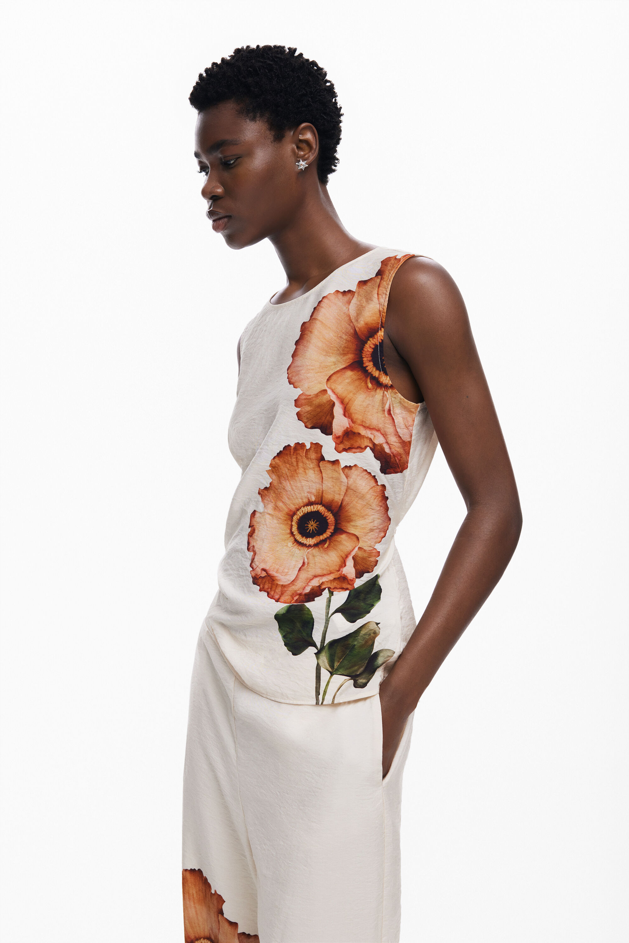 Calça flores