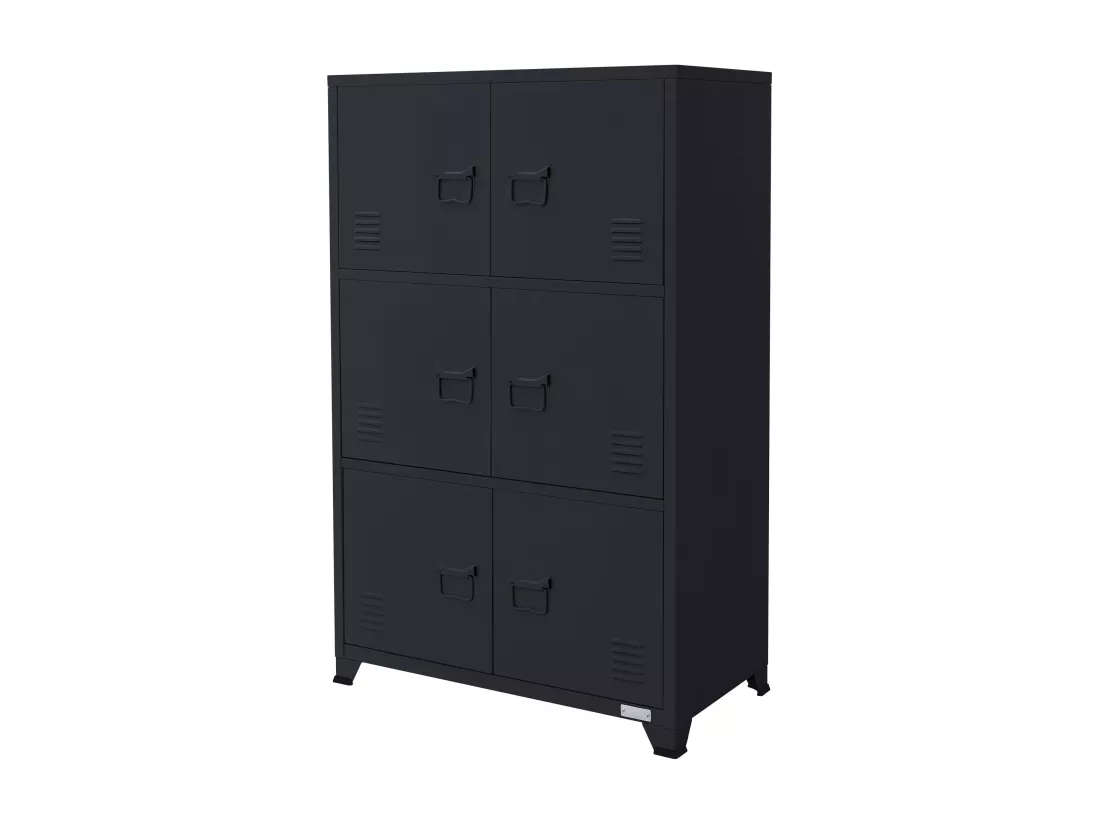 Armoire de bureau Armoire métallique avec étagères 75x40x120 cm