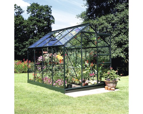 Kas Hallen Populair 86 5,0 m² Helder glas 3 mm 193x257 cm groen