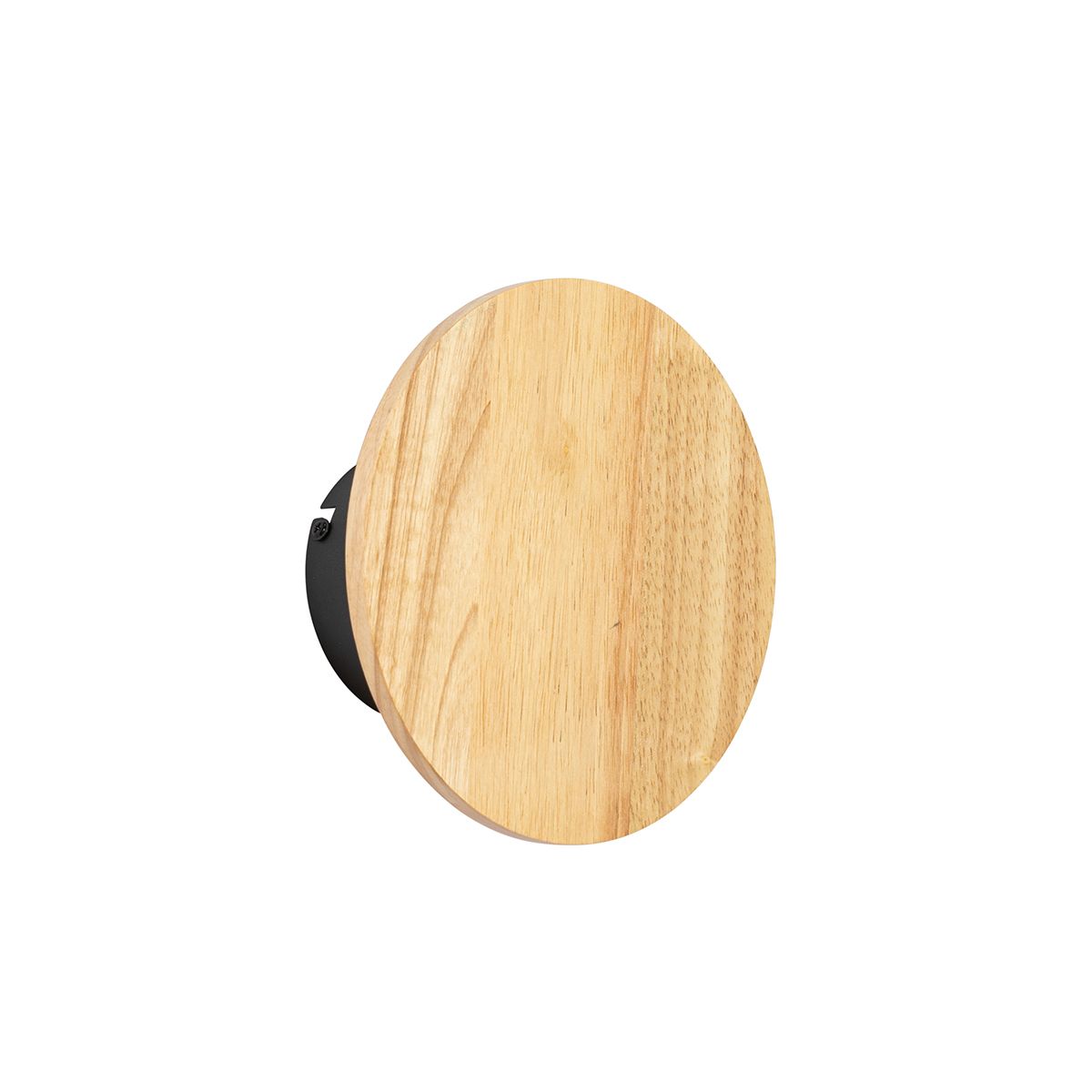 Landelijk wandlamp hout rond kantelbaar - Pulley