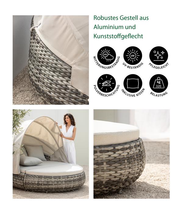 Dehner Daybed Tulum, ca. B179/H163/T220 cm