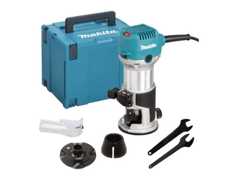 MAKITA RT0702CJ vertikal fræsemaskine med tilbehør