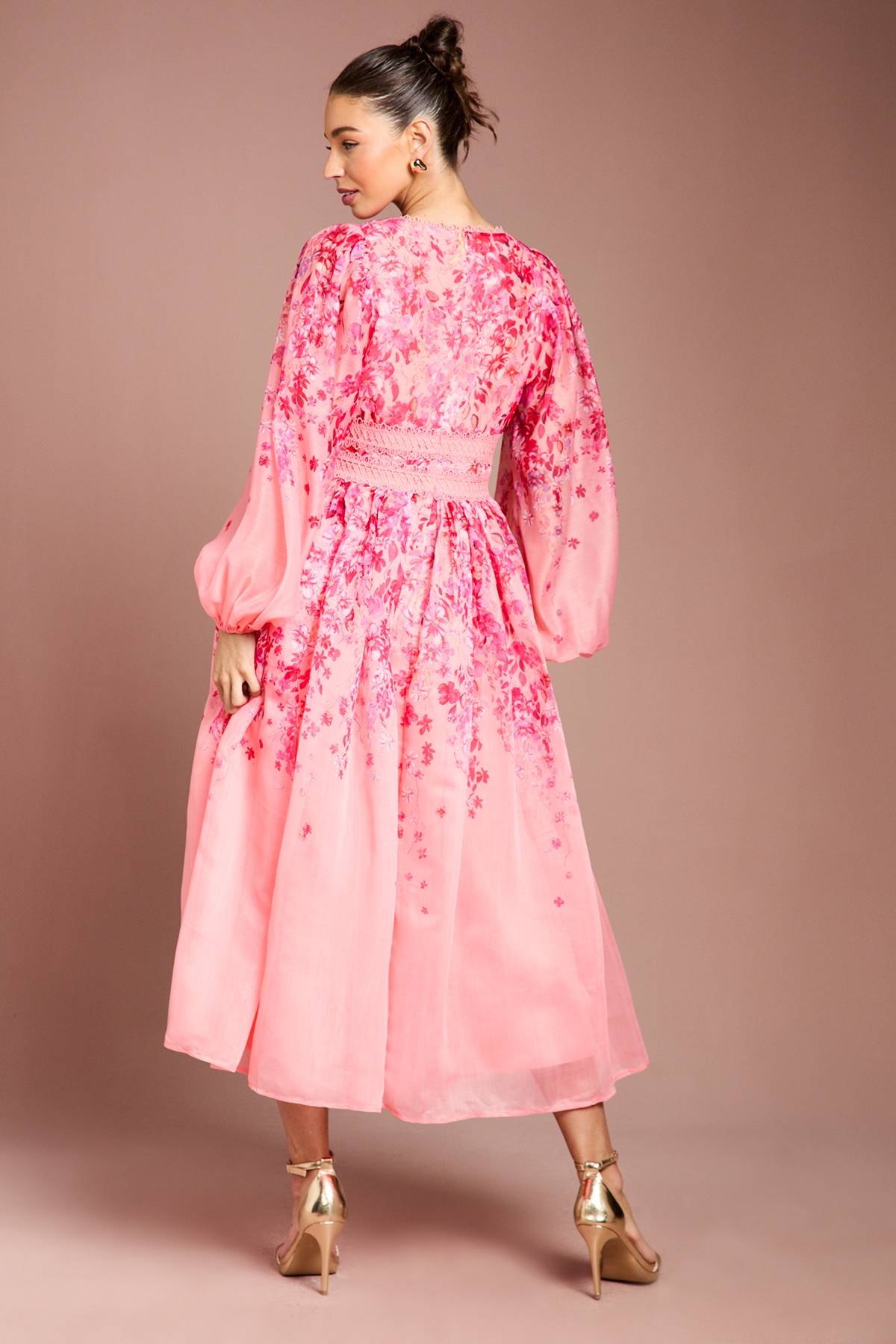 Coast Robe Midaxi En Organza À Motif Floral Et Finitions En Dentelle