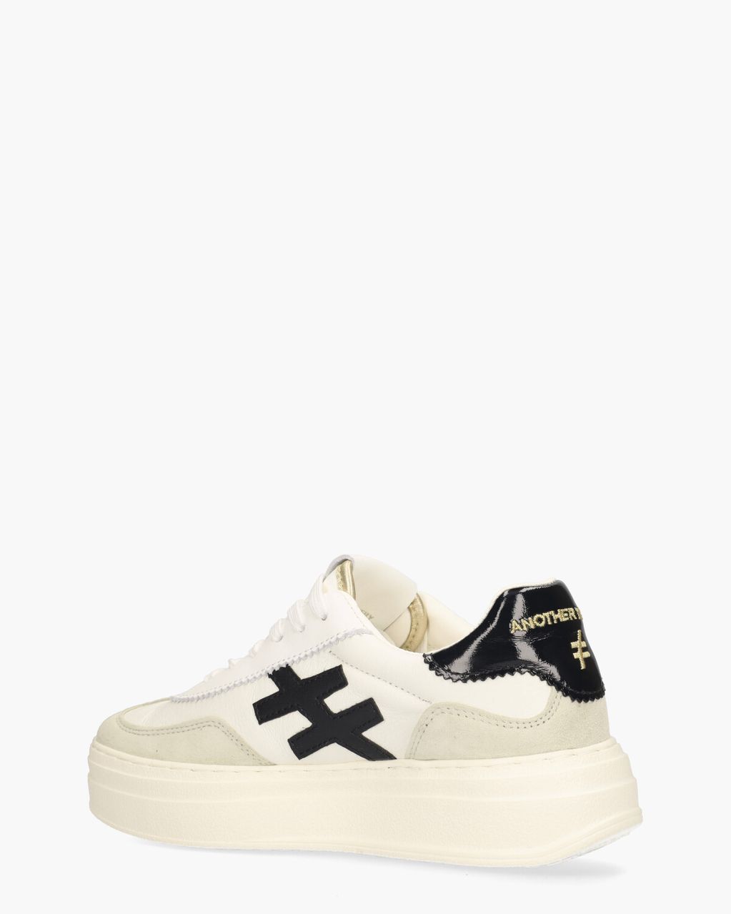 Another Trend A035 Off-White/Zwart Damessneakers