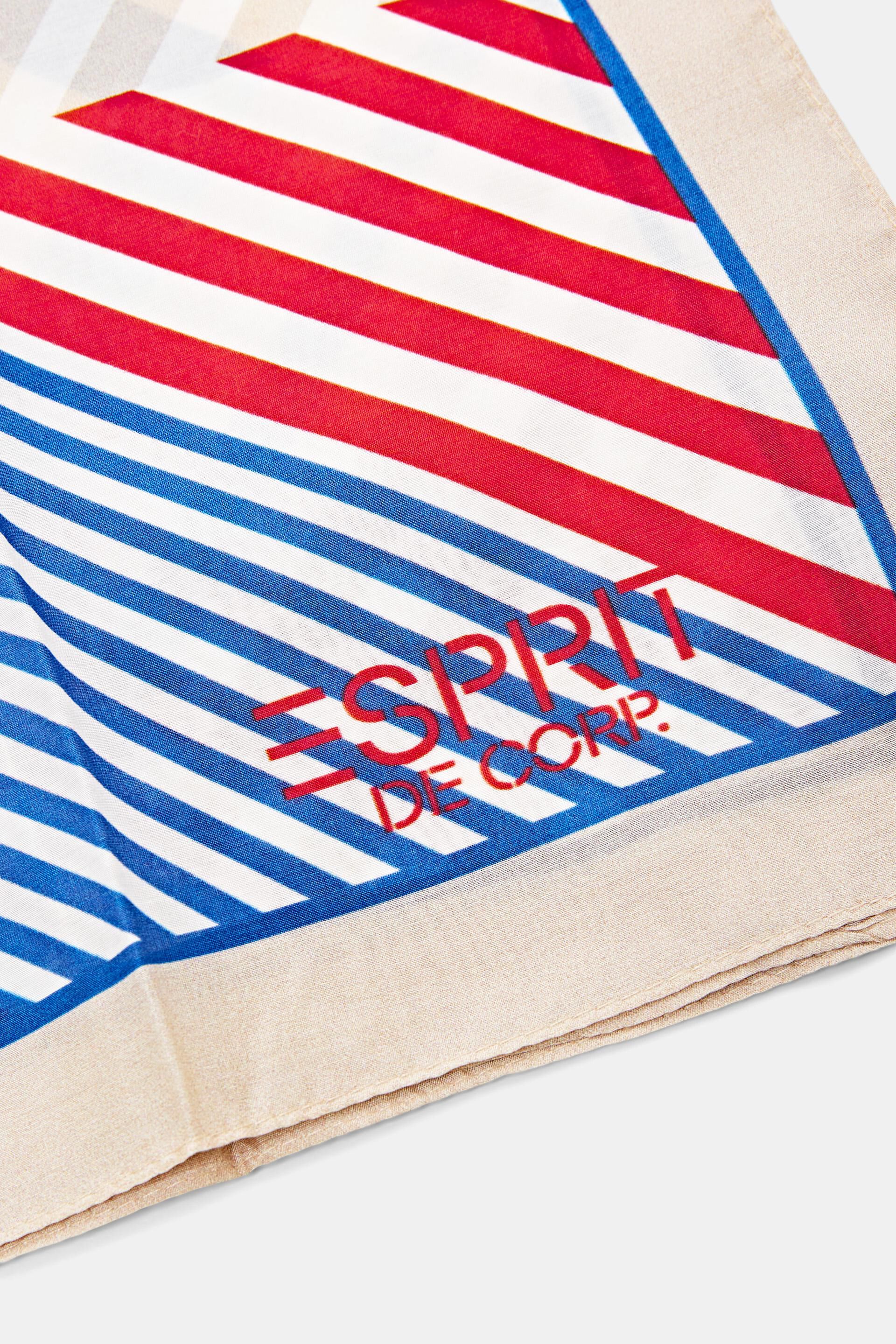 Foulard carré à teneur en soie animé d’un mélange de motifs