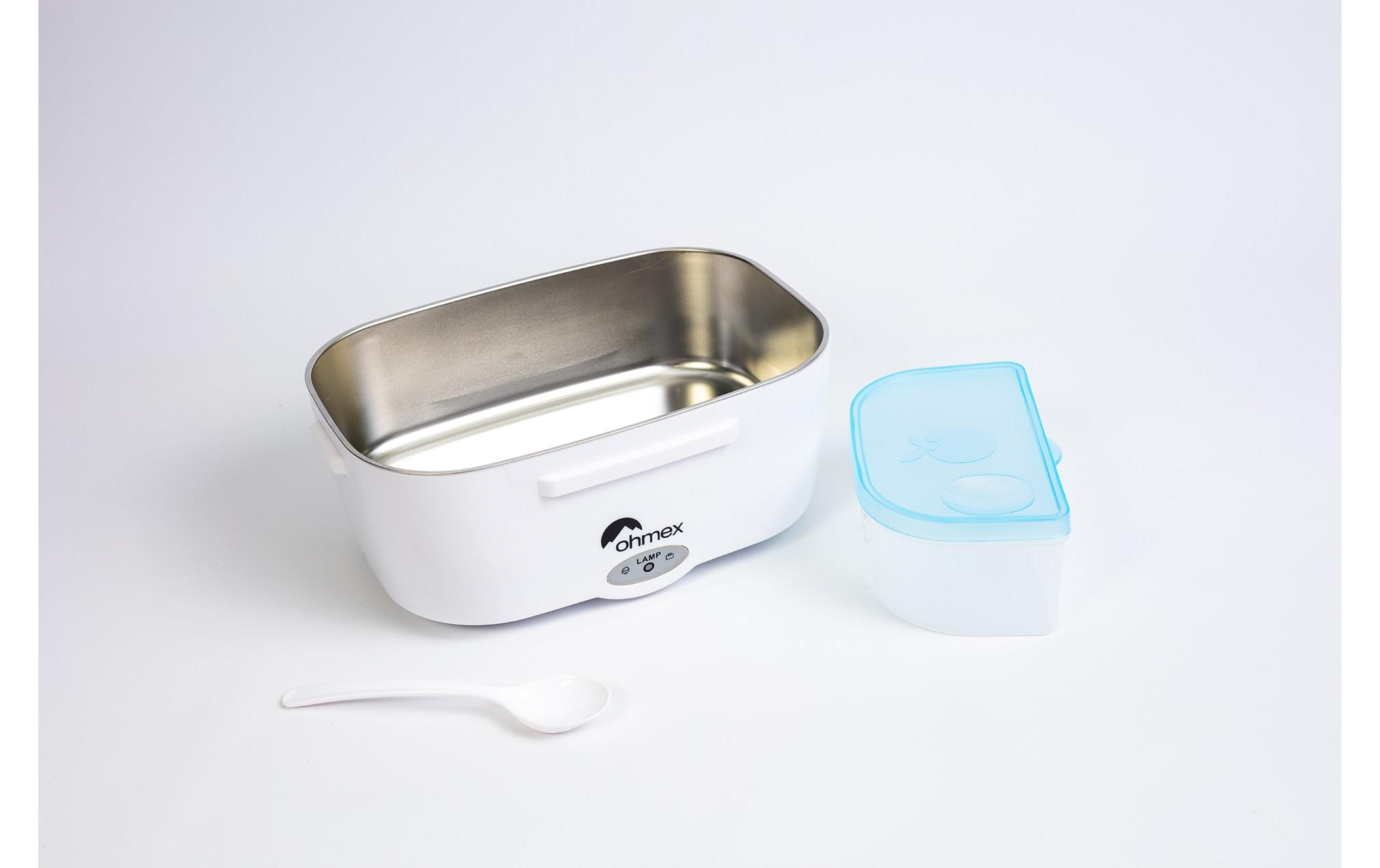 Lunchbox WeissHeizbare Lunchbox aus Edelstahl und Kunststoff