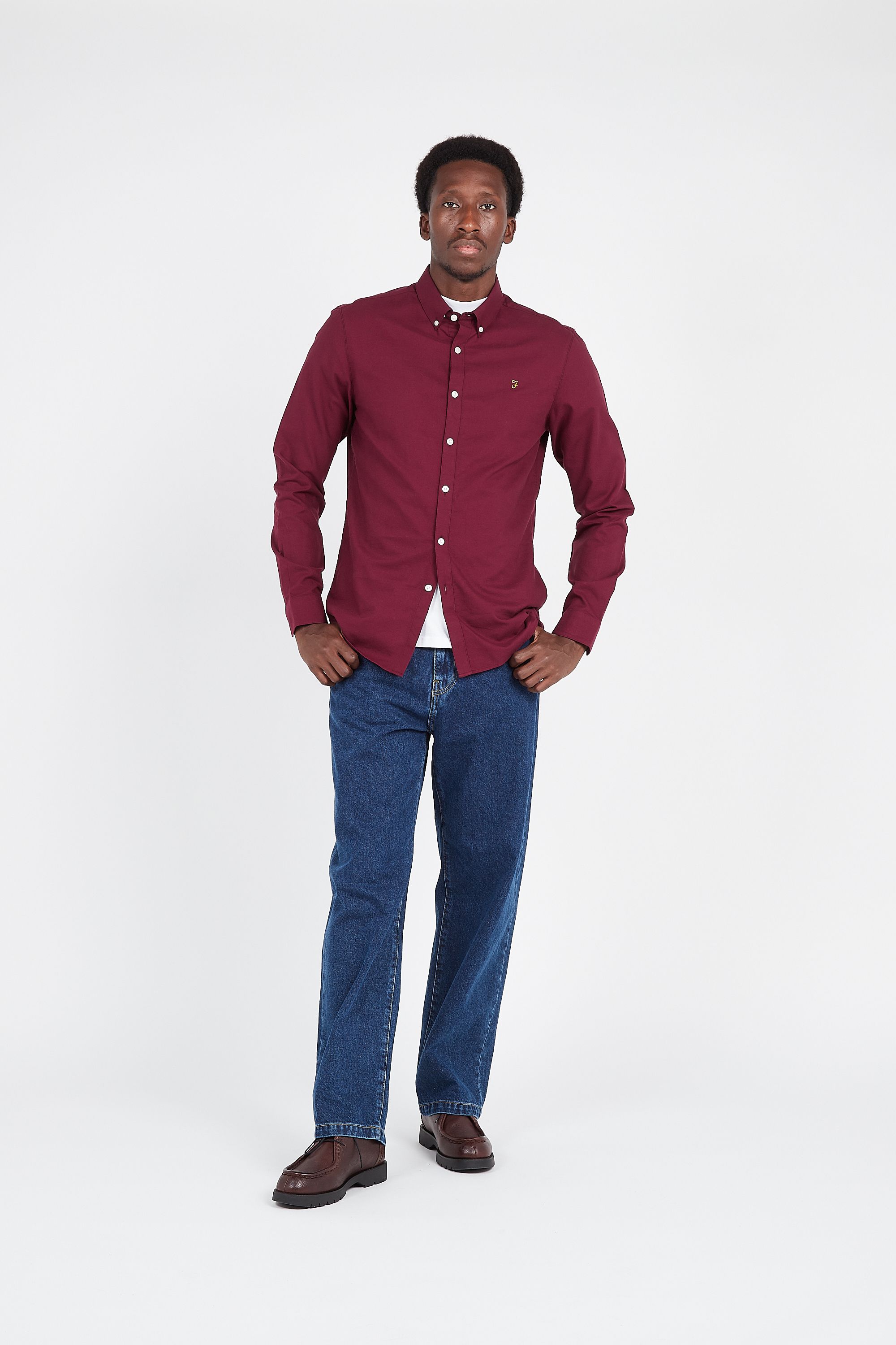 FARAH Chemise BREWER Rouge