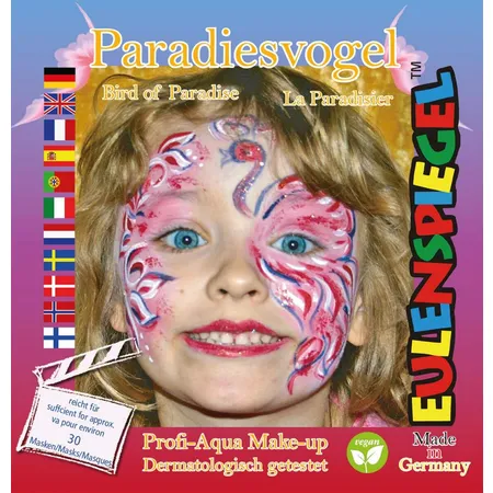 Eulenspiegel Profi-Aqua Make-up Motiv-Set Paradies-Vogel