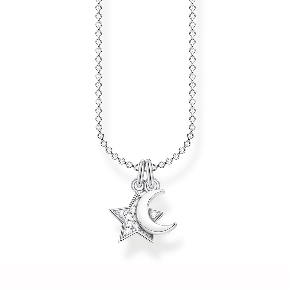 Collier Thomas Sabo étoile/lune argent oxydes