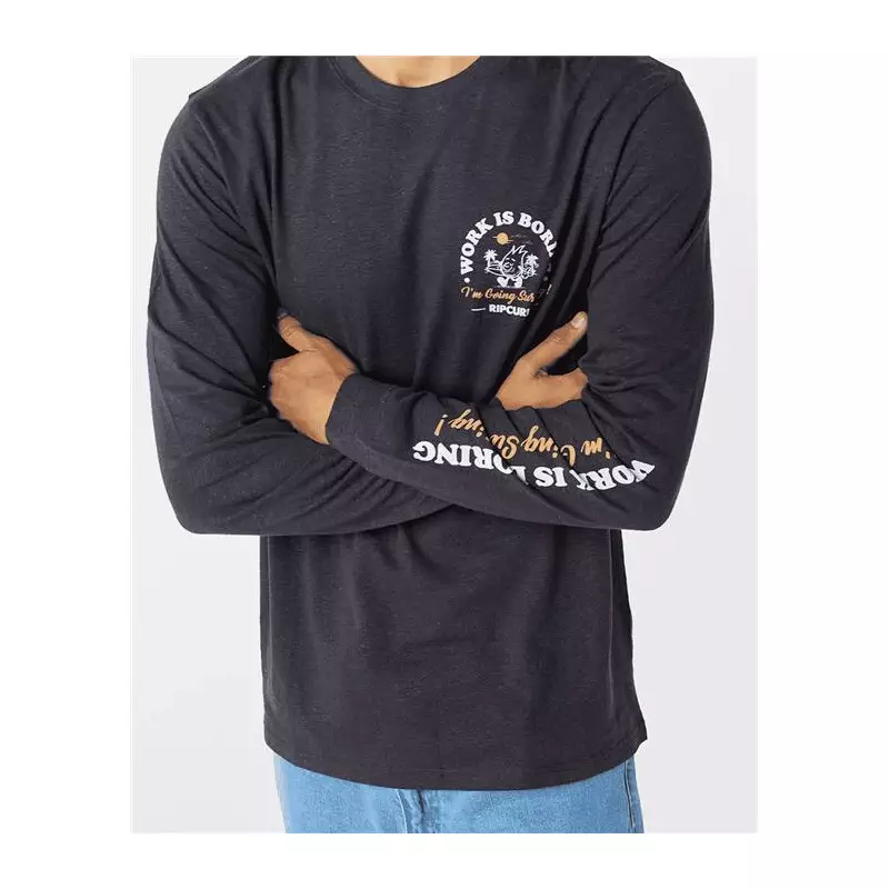 Teeshirt RIPCURL Shaper Ls Tee Washed Black