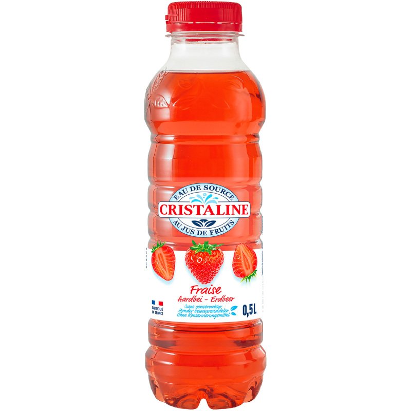 Eau Cristaline fraise 50 cl - 24 bouteilles