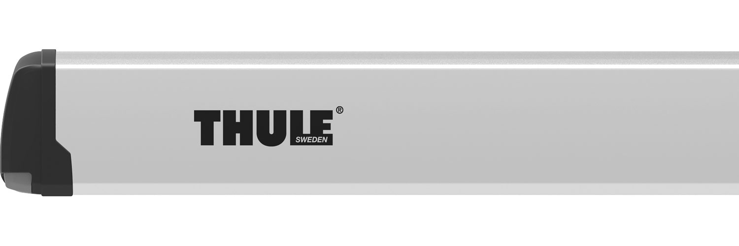 Thule Omnistor 3200 Wandmarkise Gehäusefarbe Eloxiert Tuchfarbe Universal Grey 3 Meter
