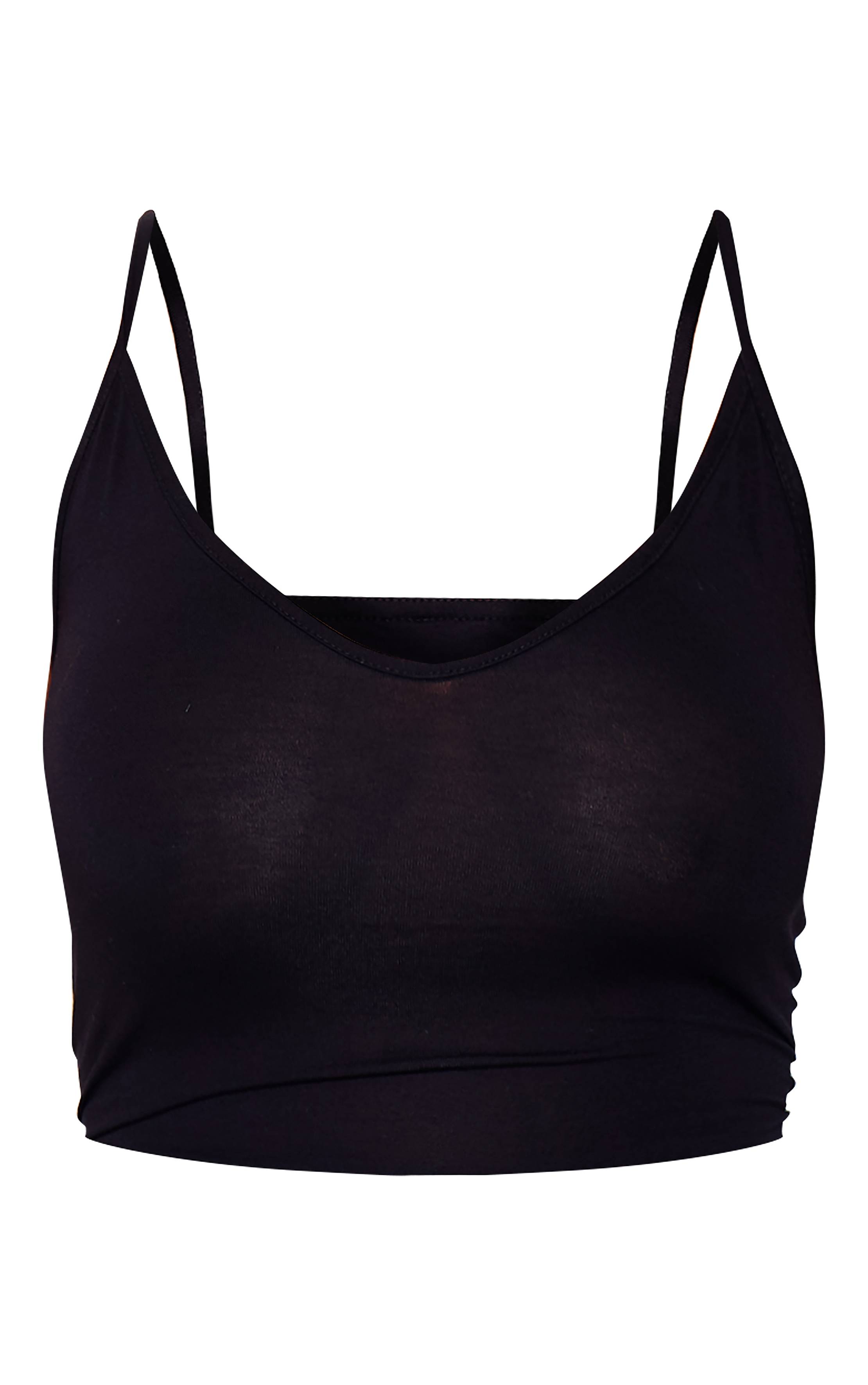 Noir Combinaison Grande Taille Décolleté Plongeant À Bretelles