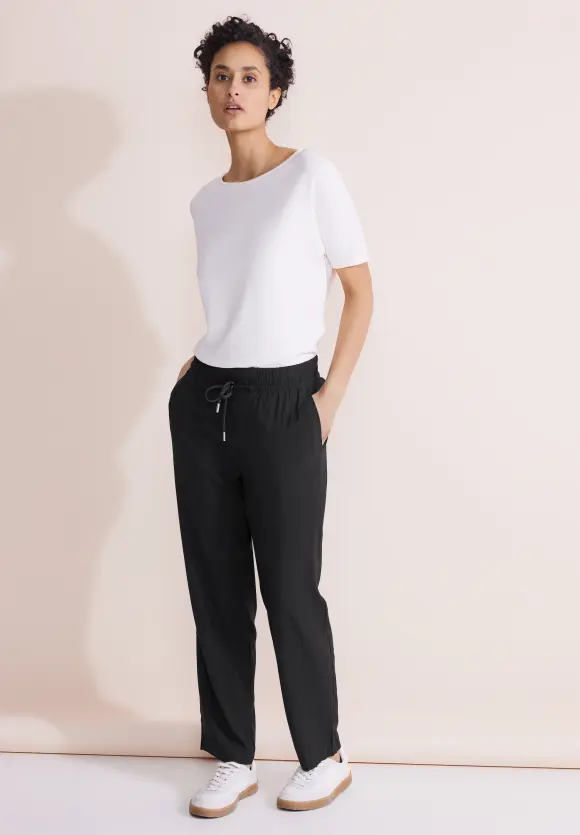 Viskose Loose Fit Hose - Black