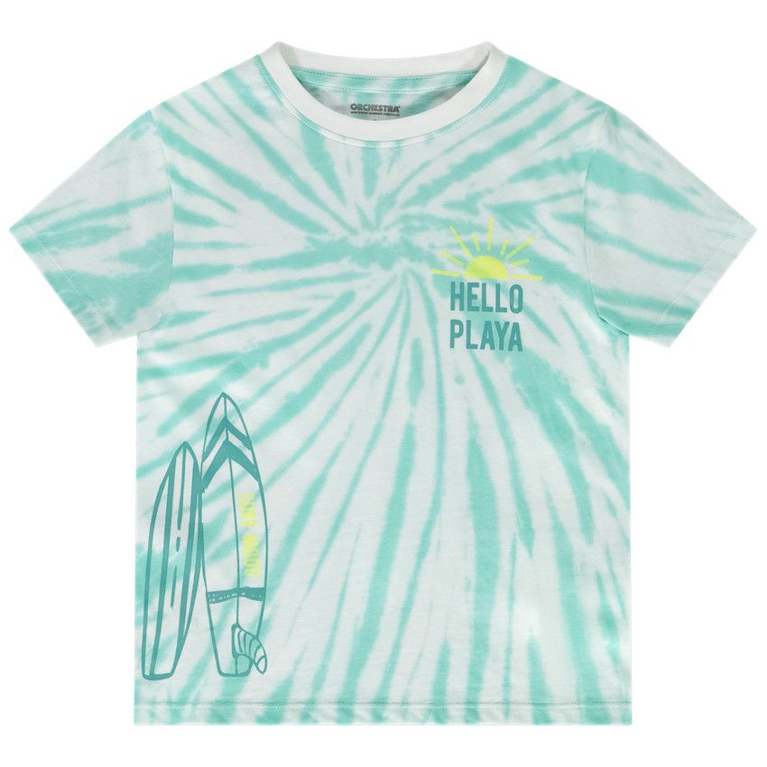 T-shirt manches courtes effet tie & dye pour garçon - Bleu