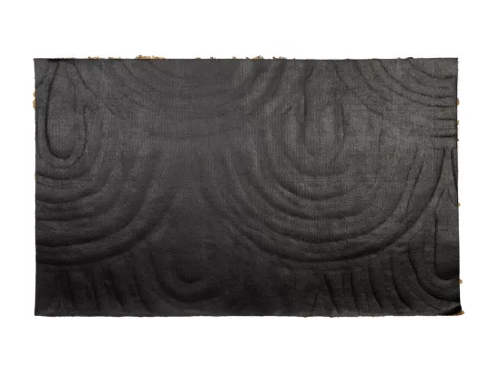 Tapis d'entrée en fibre pressée marron 43x73