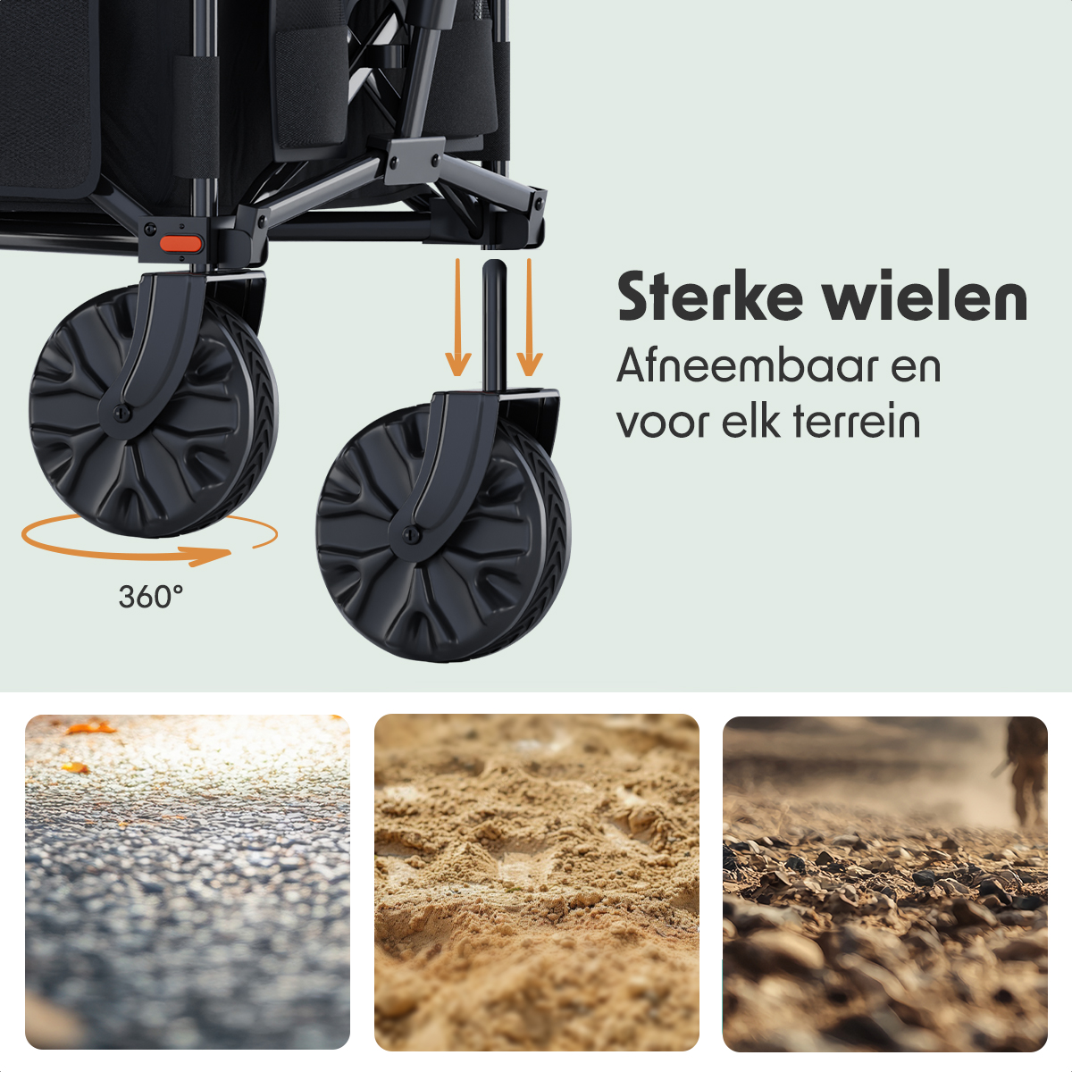 LifeGoods 135L bolderkar - Black