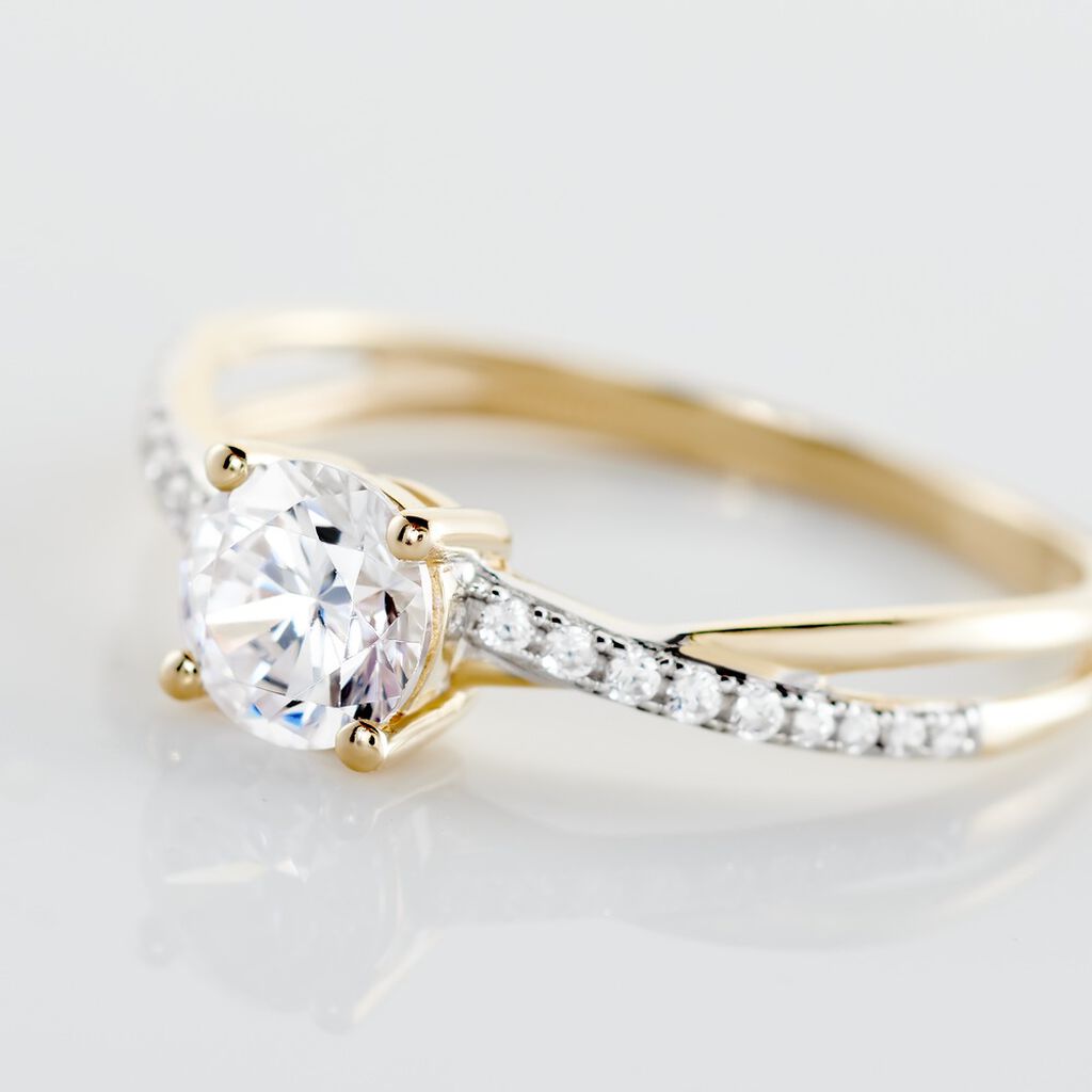 Bague Dana Or Jaune Oxyde De Zirconium