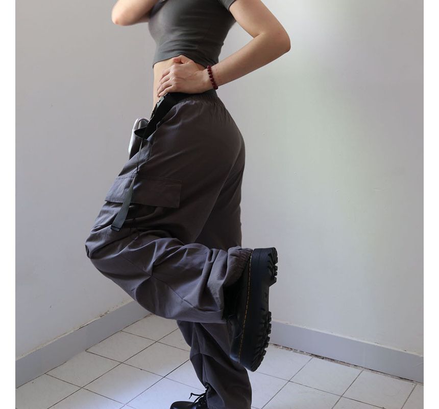 Phiyena - Cargo joggingbroek met lage taille