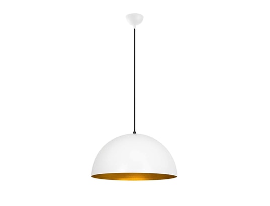 TOILINUX - Lampadaire salon Suspension konya en métal - blanc et or