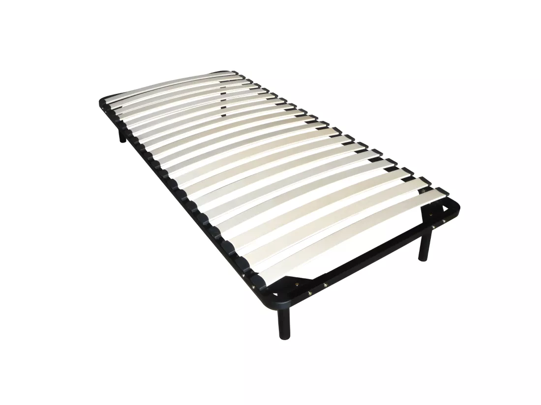 Ensemble 90 x 200 cm cadre à lattes + matelas mousse mémoire de forme ép.19cm - ORTHOMEMORY de YSMÉE
