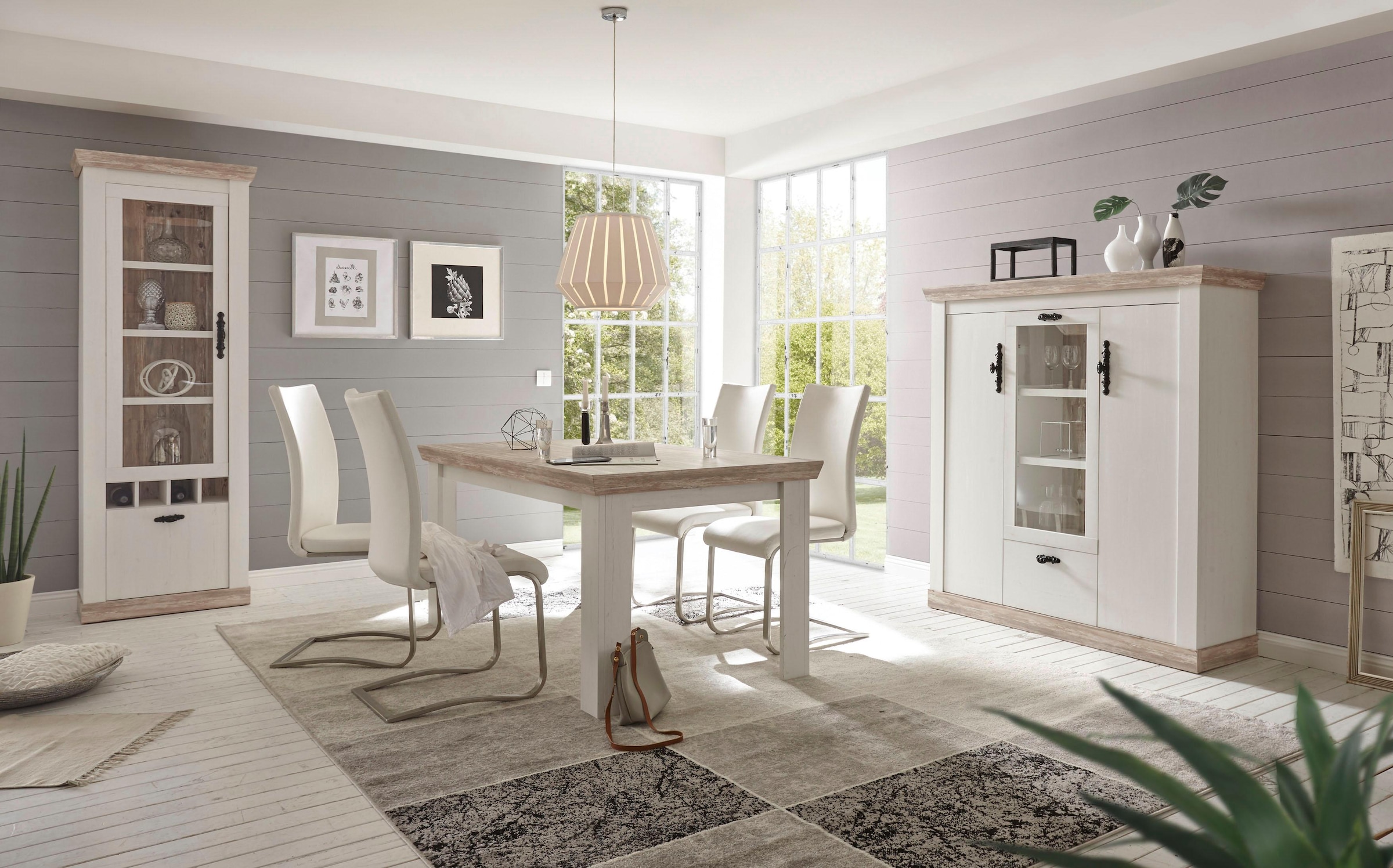Home affaire Highboard »Florenz« im romantischen Landhaus-Look, Breite 140 cm