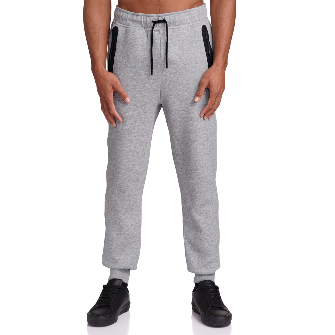VanVaan Herren Jogginghose mit Zippertaschen hellgrau