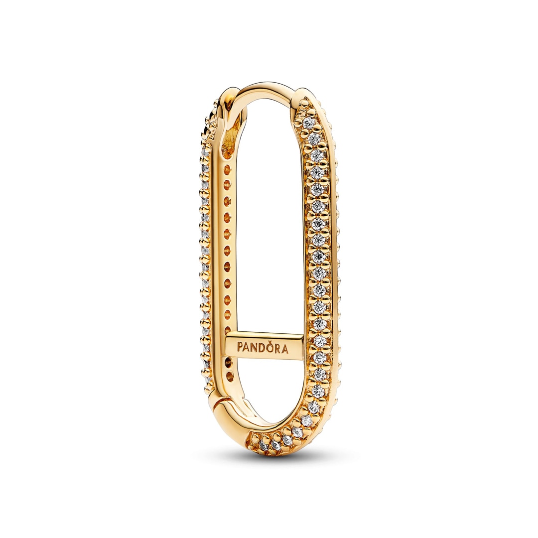 Pandora Gold ME Verlängerter Pavé-Link Einzelner Ohrring