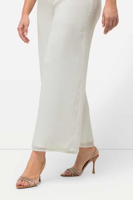 Chiffonhose, doppellagig, weites Bein, Elastikbund