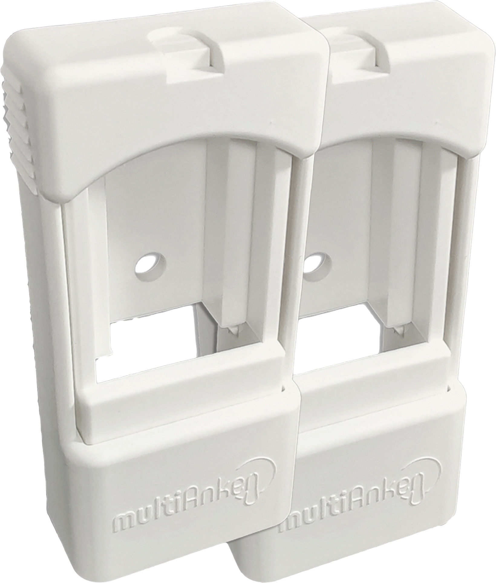 Multianker Clip 2er Set für Befestigung vom Multianker Wäschetrockner an Multianker Saugnäpfen weiß