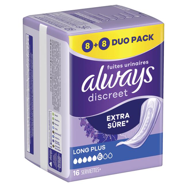 Always Discreet Incontinentieverband Long Plus 2x8 Stuks