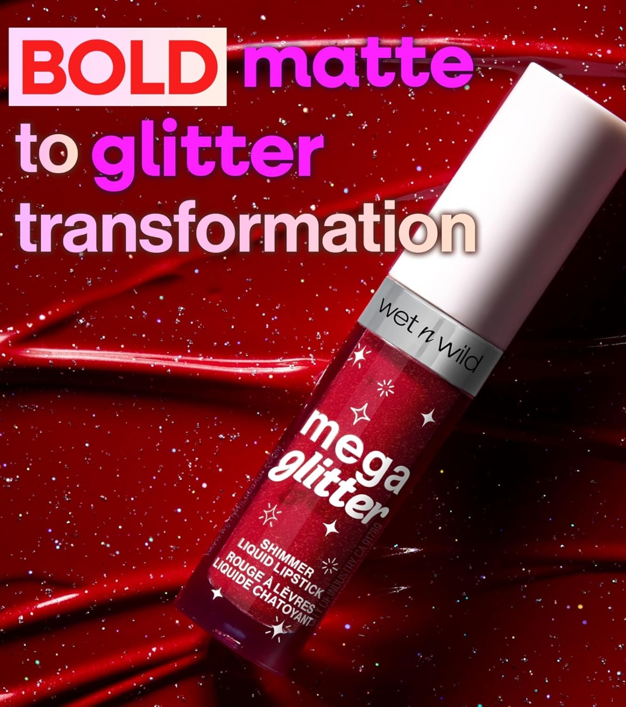 Wet n Wild - Batom líquido com brilho Mega Glitter - New Soulmate