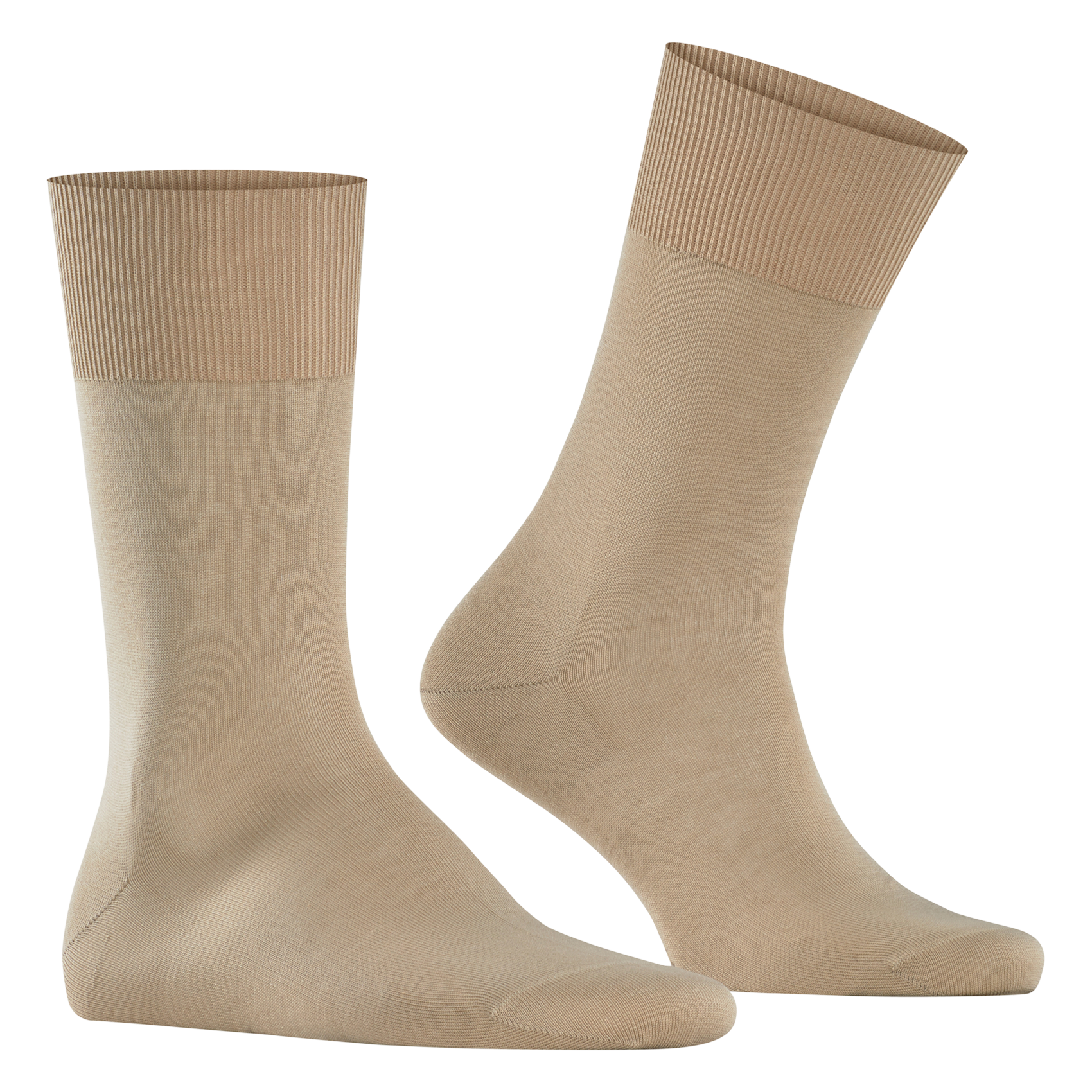 Chaussettes hautes en coton mélangé | Beige