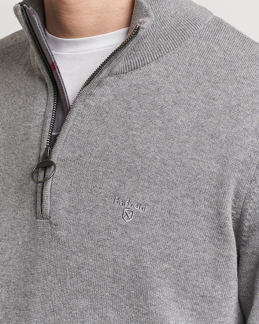 Barbour Lifestyle Cotton Half Zip Grey Marl