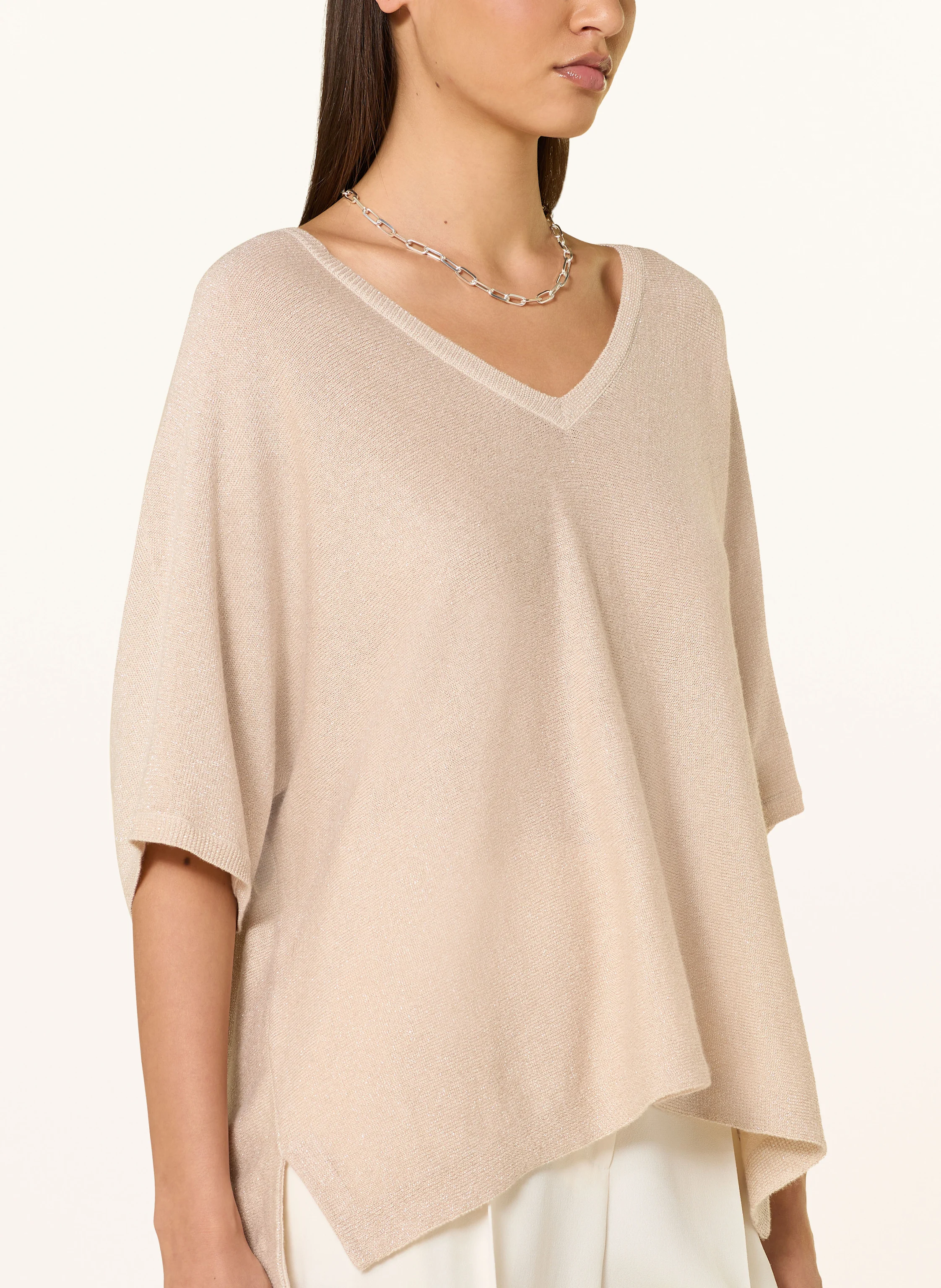 FTC CASHMERE Strickshirt mit Glitzergarn