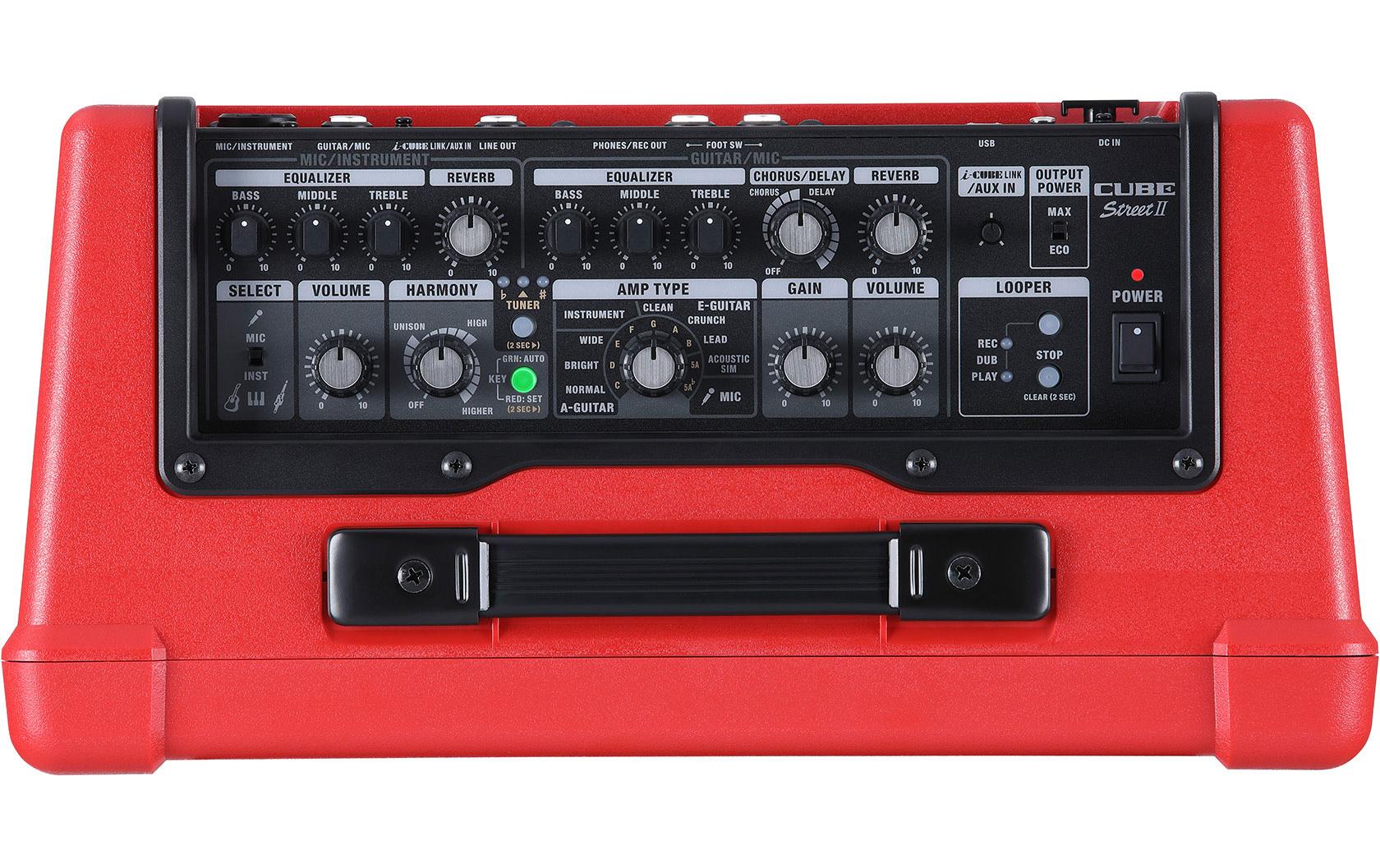 Combo CUBE Street II Rot<br>Batteriebetriebener Stereoverstärker, speziell für den Ausseneinsatz entwickelt