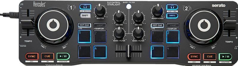 Hercules - DJ Control Starlight - USB DJ Controller - RGB Verlichting - Serato DJ Lite