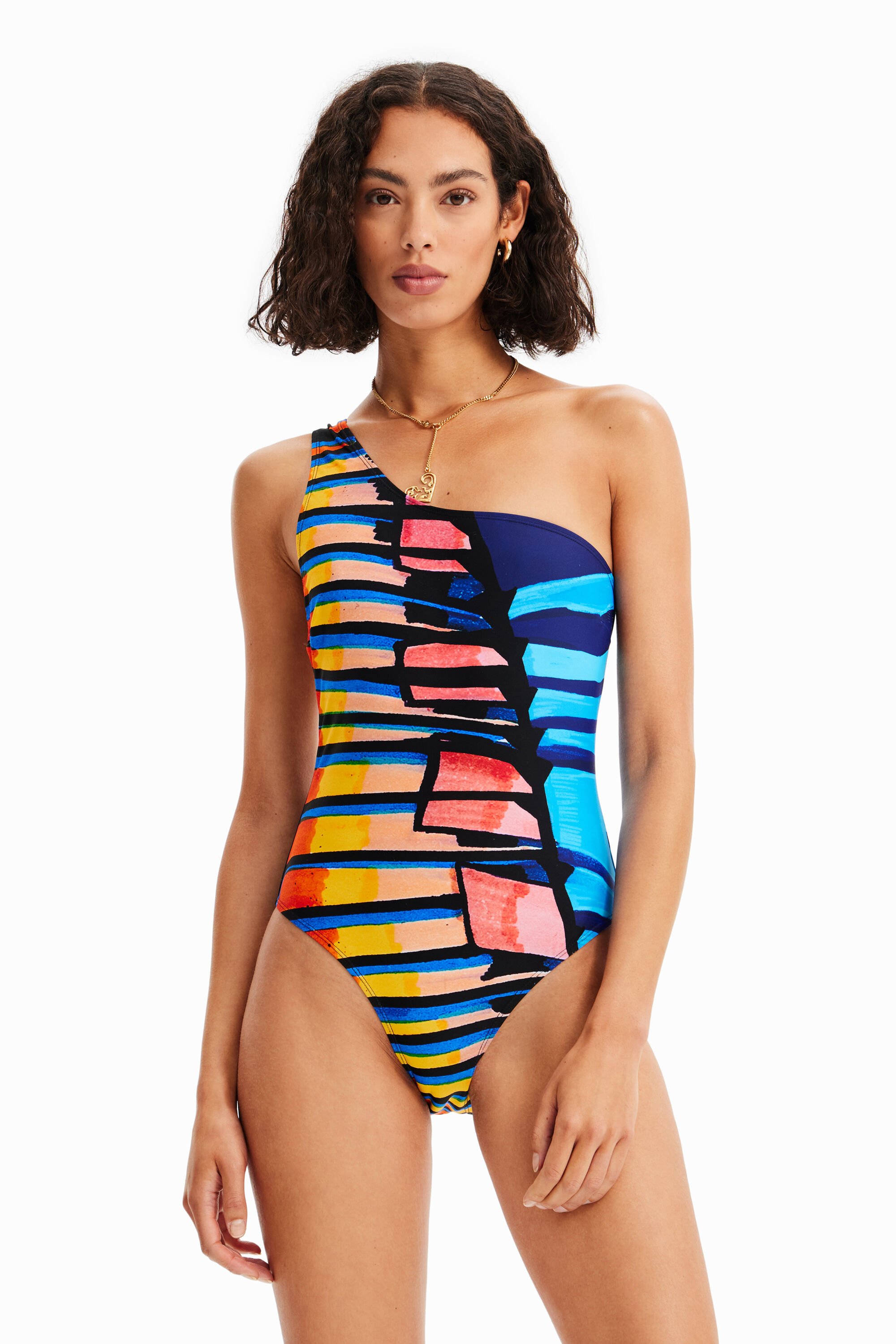 Maillot de bain bretelle asymétrique