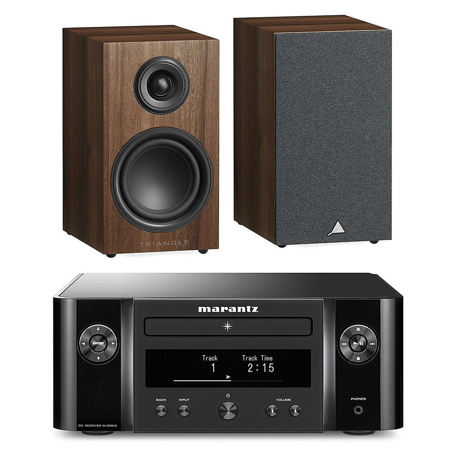 Marantz Melody X M-CR612 Noir + Triangle Elara LN01 Châtaignier
