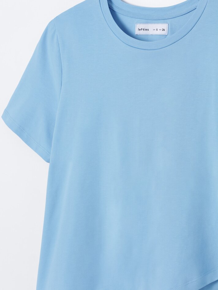 Camiseta de maternidade de manga curta - Turquesa