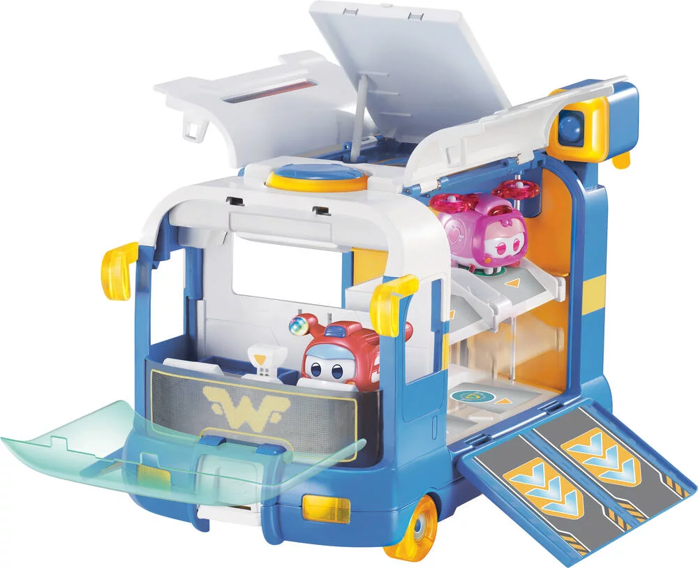 SUPER WINGS  -  PLAYSET BUS + 1 SUPER PETS JETT