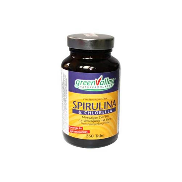 Spirulina + Chlorella Earthrise Tabletten, 250 St