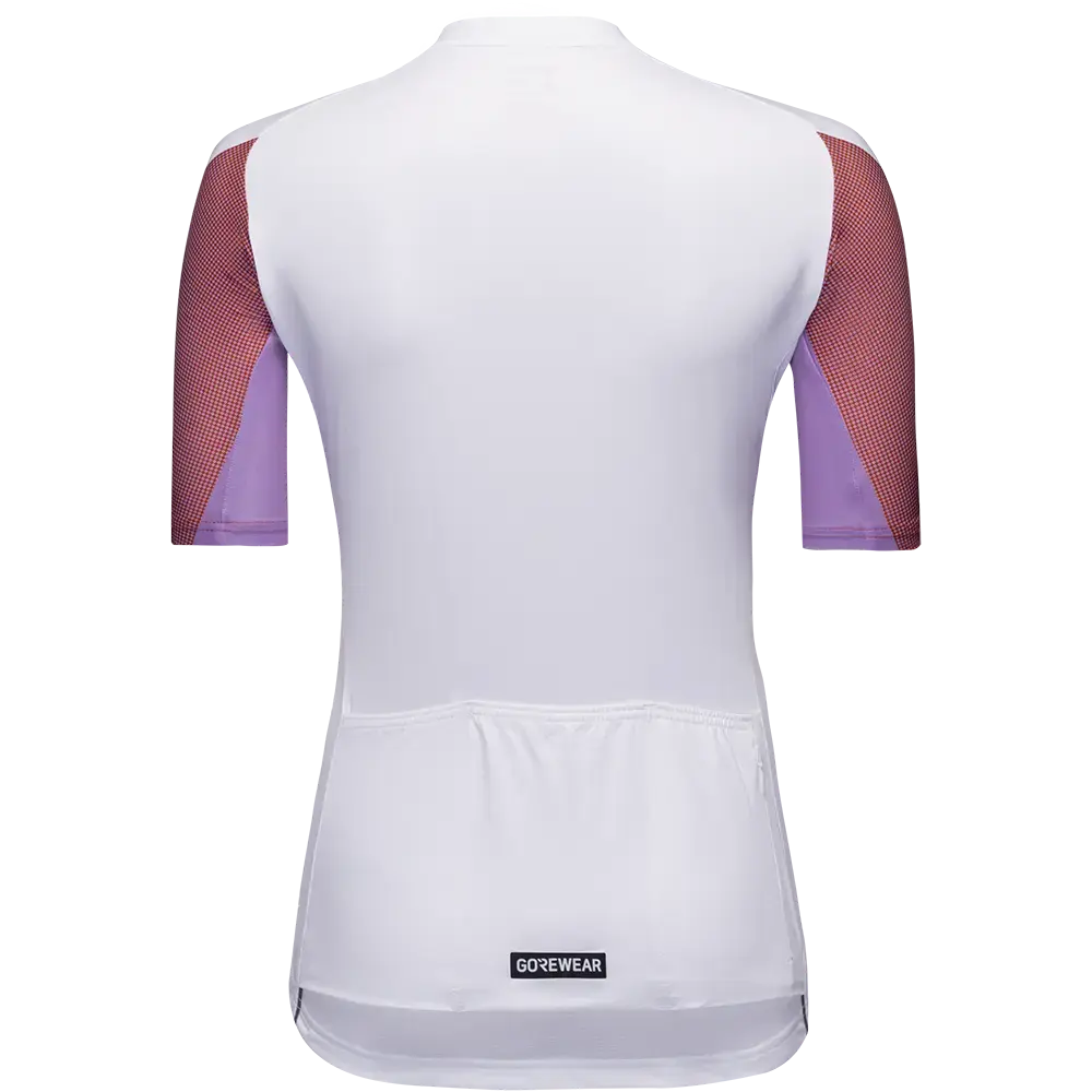 GORE Wear Spirit Triangles Fietsshirt Korte Mouwen Wit/Rood Dames