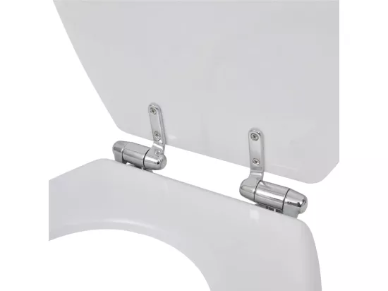 Lot de deux sièges effet bois blanche 45 x 36 x 5 cm 02_0002941