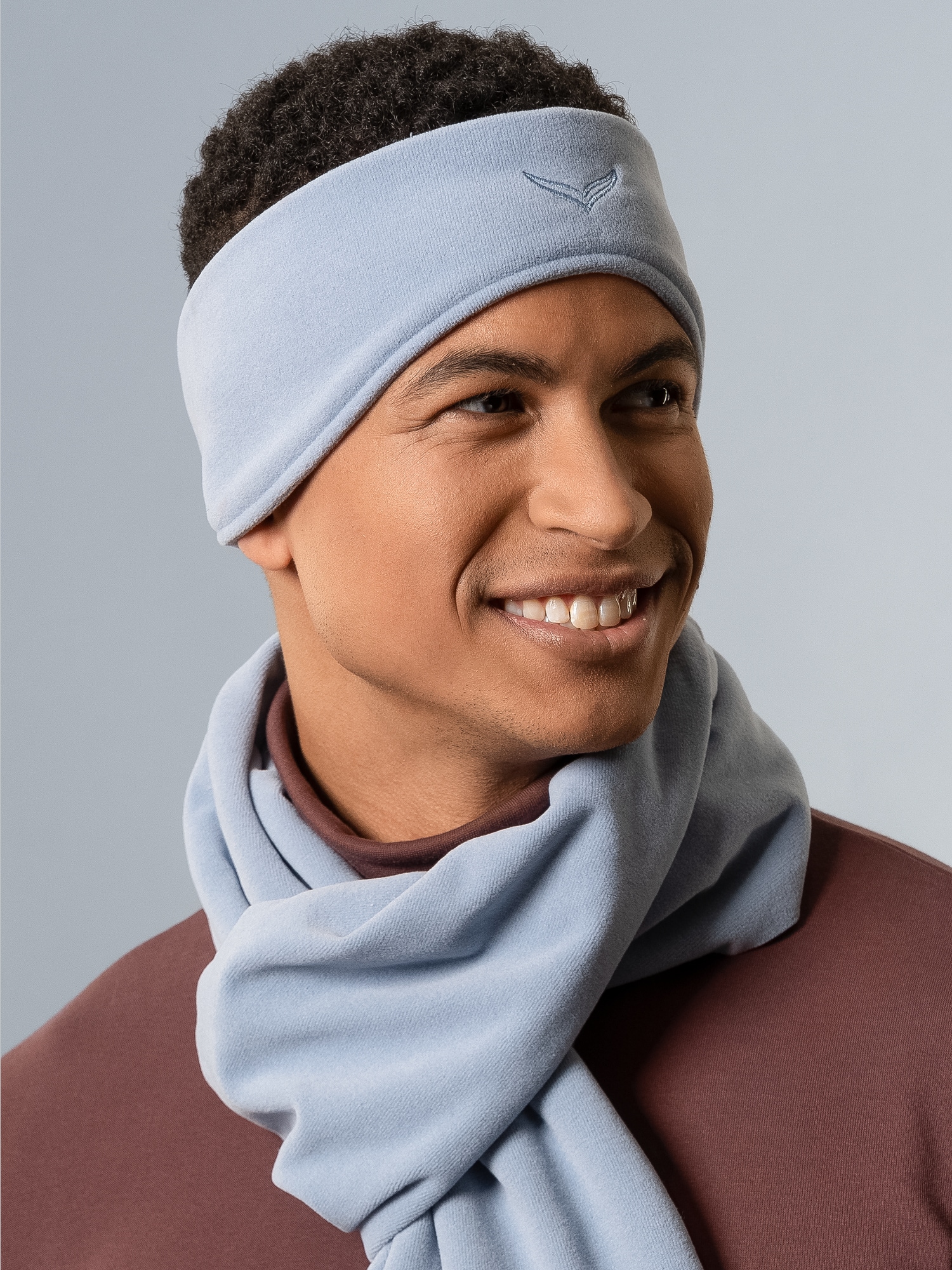 Fleecestirnband Pearl-blue