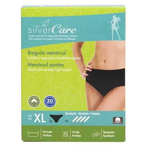 Calcinhas menstruais Silver Care tamanho XL 48/50