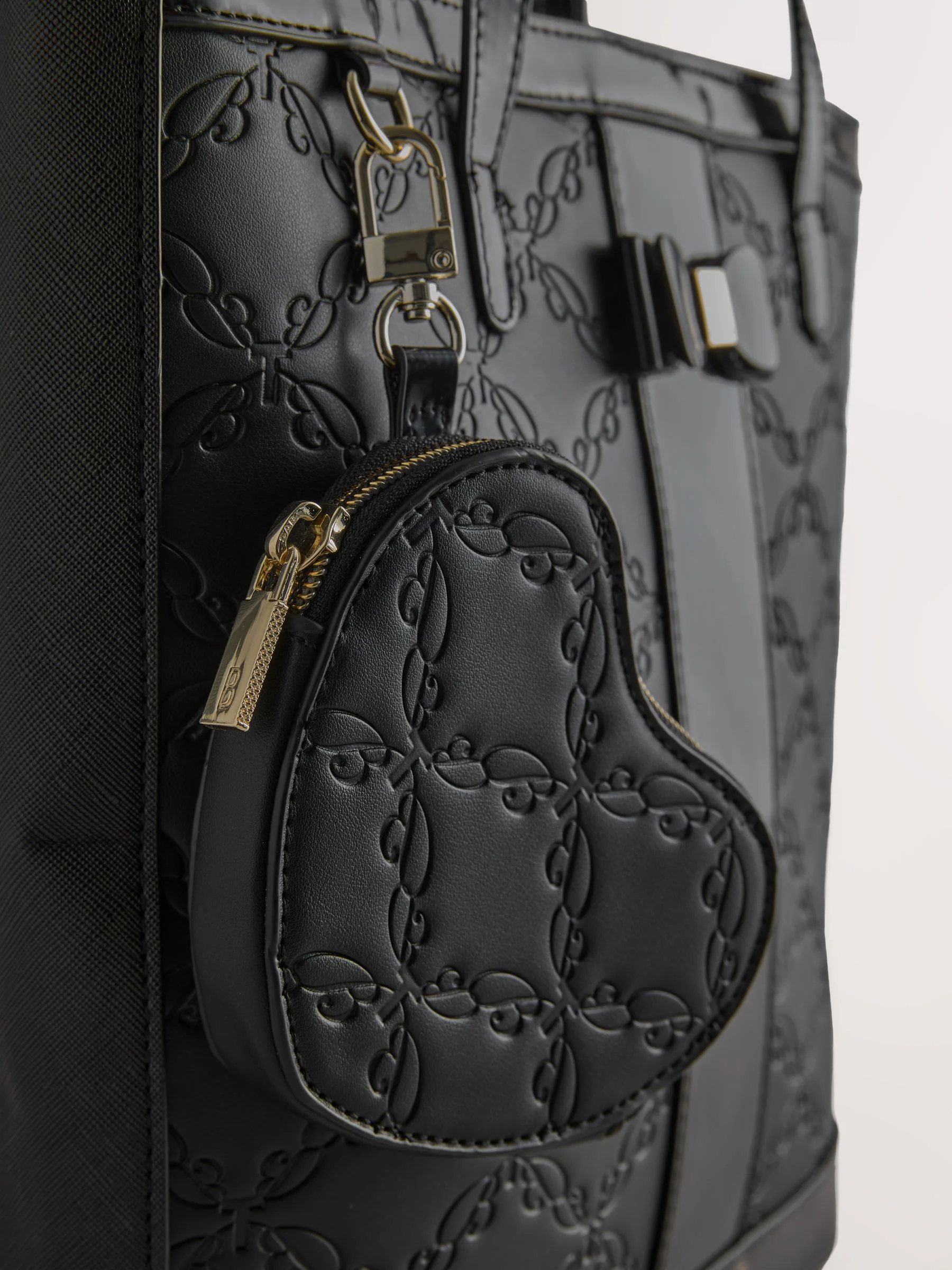 Baker by Ted Baker - Back to School - Zwarte PU-shopper met reliëf voor meisjes