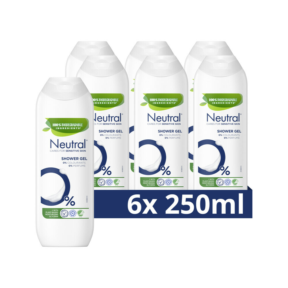 6x Neutral Douchegel Parfumvrij250 ml